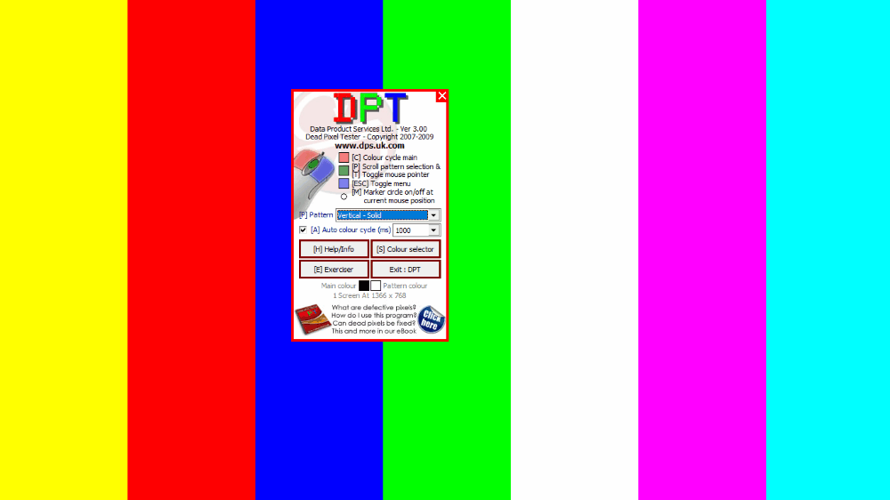 Phần mềm DPT chính là công cụ lý tưởng nhất để test màu laptop