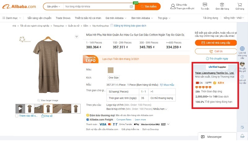 lựa shop có đánh giá cao