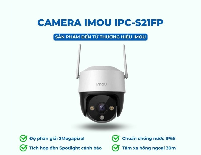 Camera wifi không dây imou IPC-S21FP có màu ban đêm