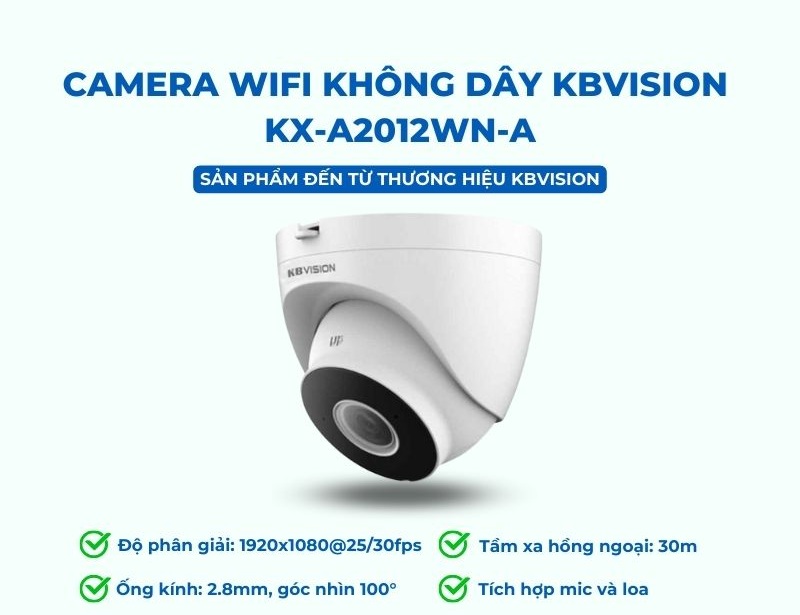 Camera wifi không dây Kbvision KX-A2012WN-A